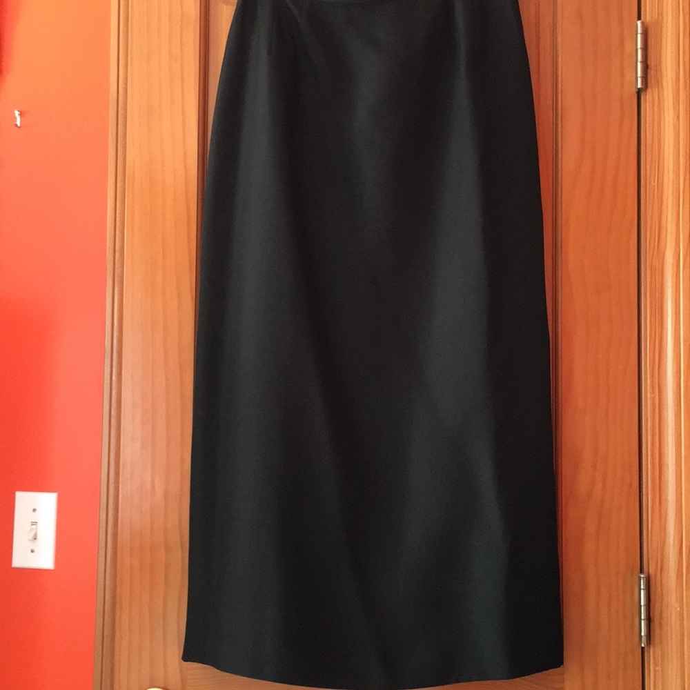 Classic Talbots longer black silk skirt size 12